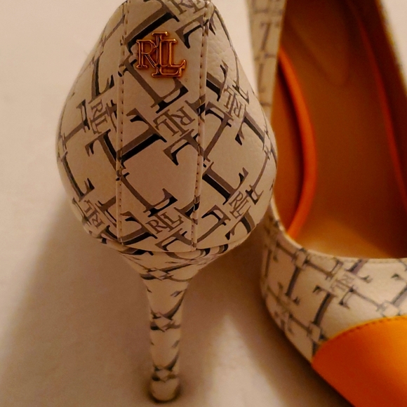 LAUREN Ralph Lauren Lindella Monogram Jacquard Pump 9.5 - Picture 3 of 4